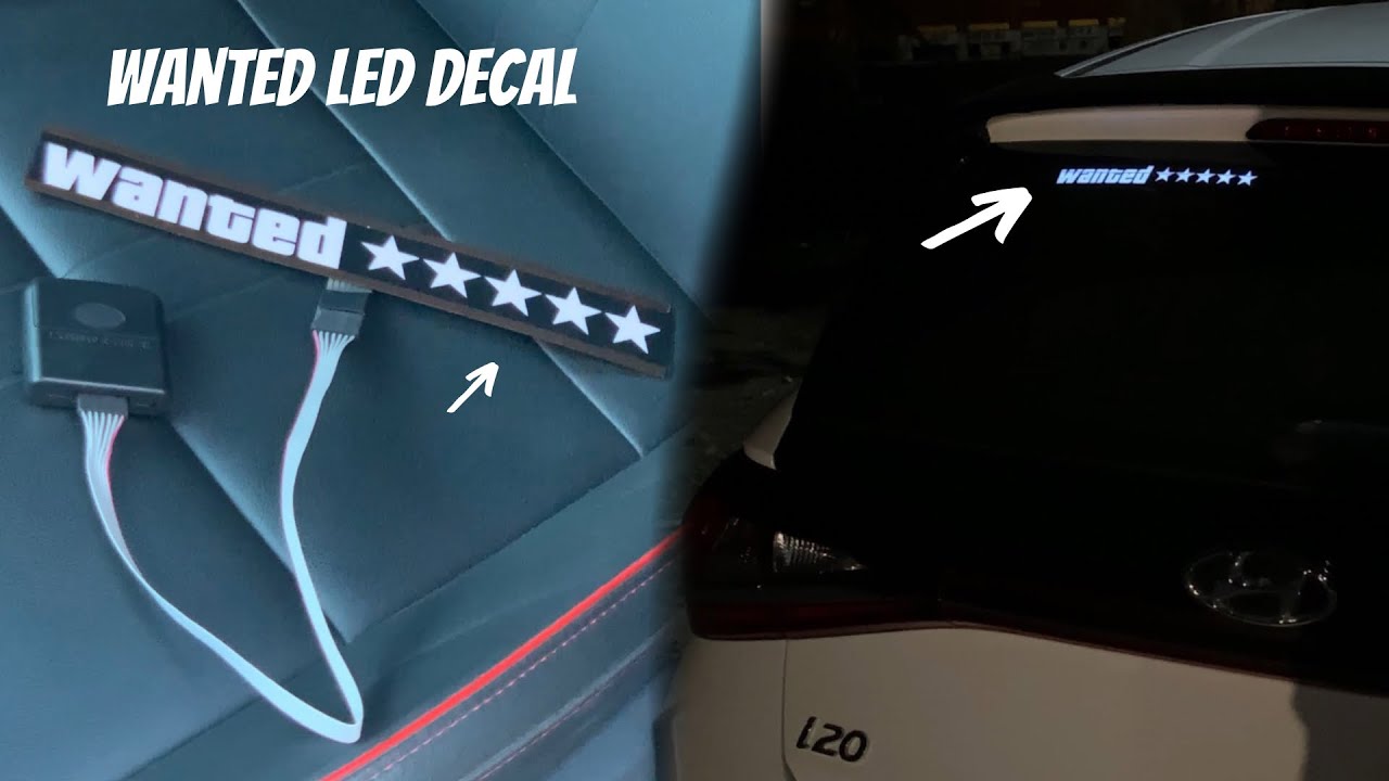 GTA Style Wanted Led Decal for Car | PS MotoTube