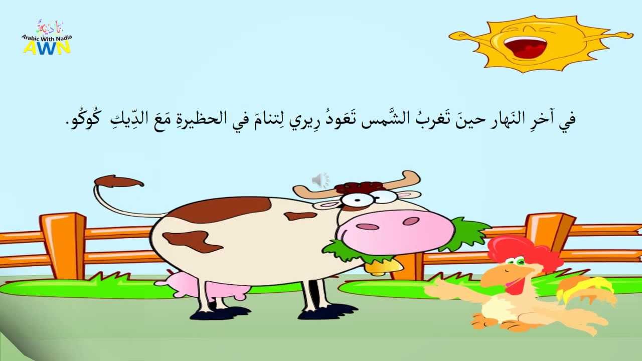Riri the Cow - Arabic story - www.arabicwithnadia.com - Arabic reading book