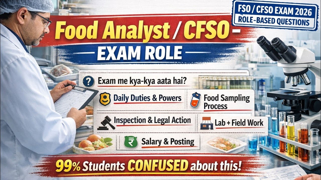 FOOD Safety officer Vs Food Analyst | Roles, Responsibility & Exam Preparation|