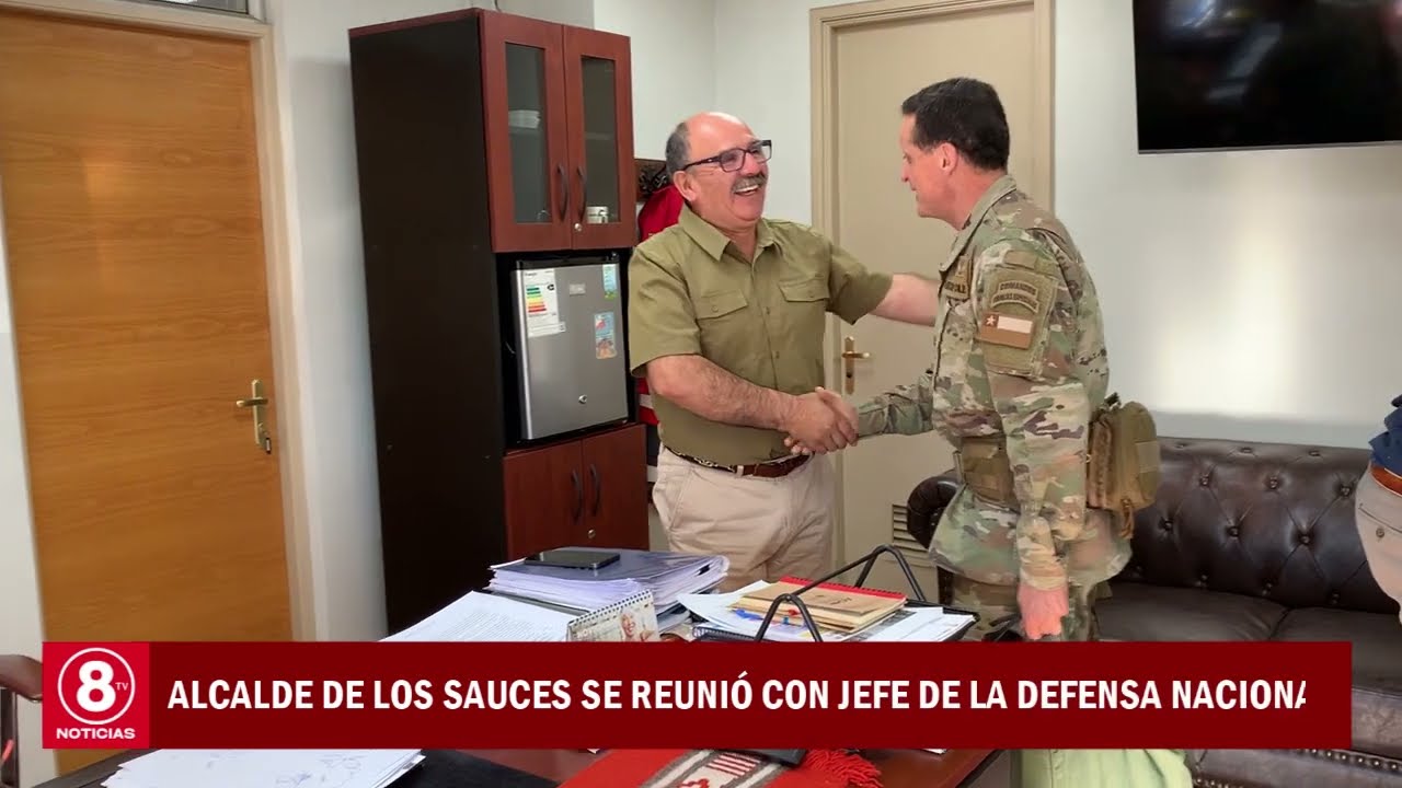 ALCALDE DE LOS SAUCES SE REUNIÓ CON JEFE DE LA DEFENSA NACIONAL
