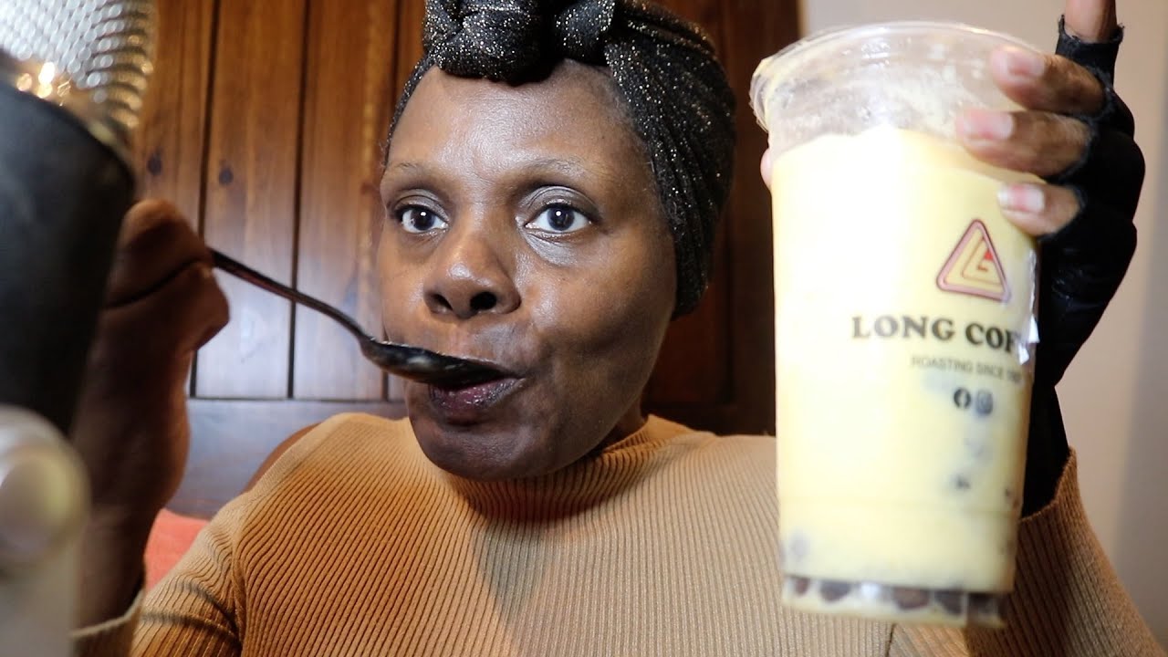 Slurping Passion Fruit Frozen 🧋Bubba Tea ASMR Eating Sounds