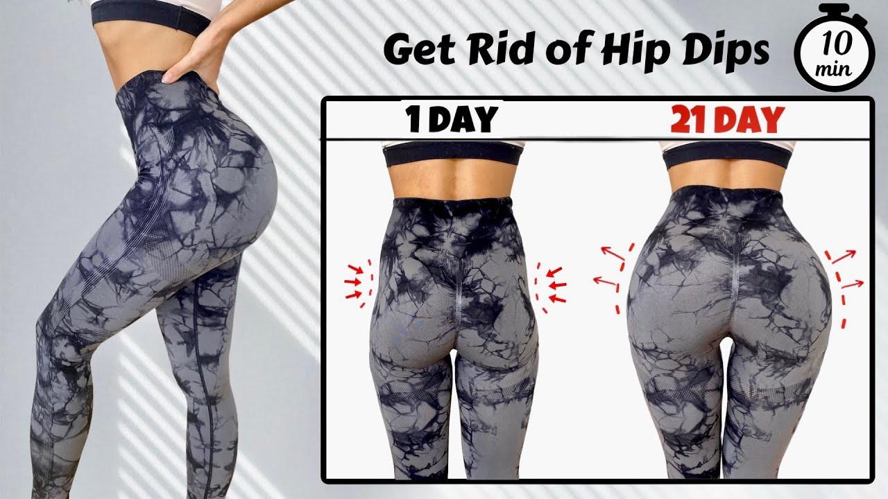 Get Rid of Hip Dips in 21 Days at Home 🔥 10 min Round Booty Workout 🍑 (100% GUARANTEED)