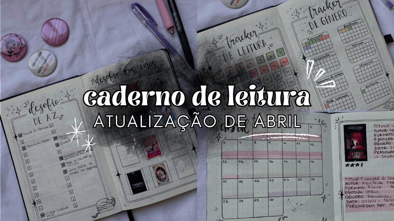 ATUALIZAÇÃO ABRIL - CADERNO DE LEITURA | reading journal