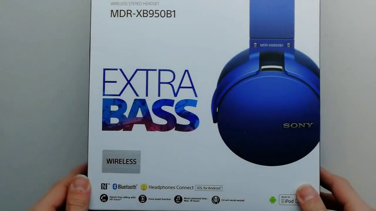 Распаковка SONY MDR-XB950B1