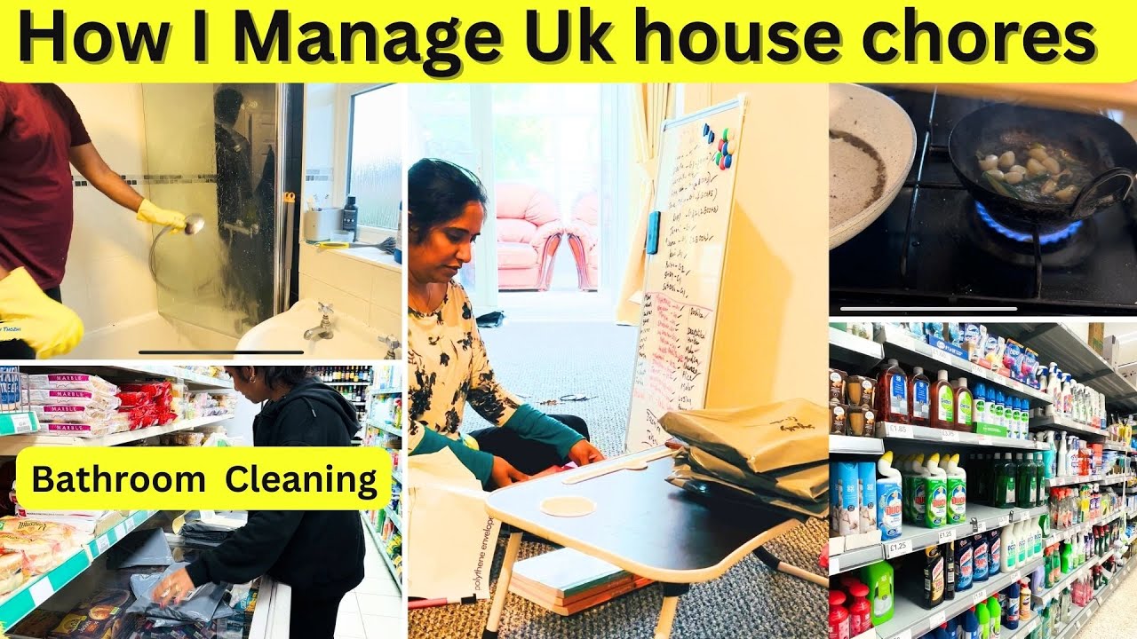 🔥How I Manage Uk house chores 🤷‍♀️||Bathroom cleaning & Shopping #home #londontamil #diml #vlog