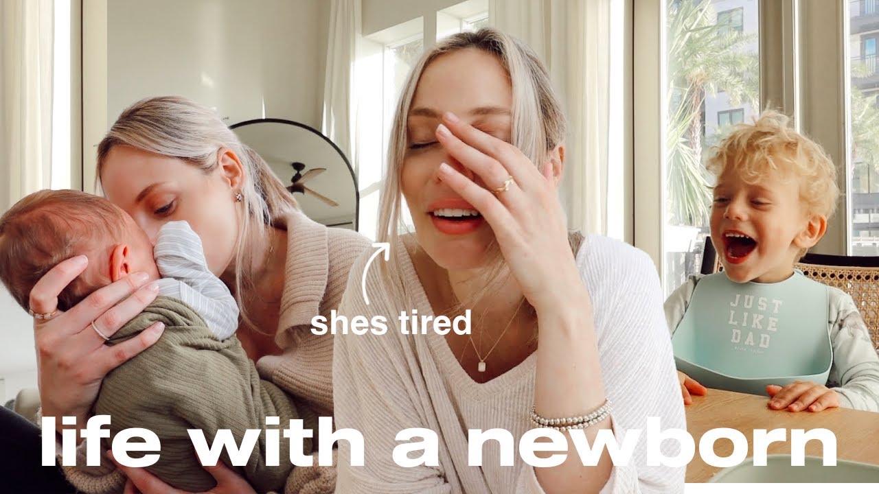 DAY IN THE LIFE with a NEWBORN (& toddler!) | new routines, mom guilt, postpartum body, & fam time