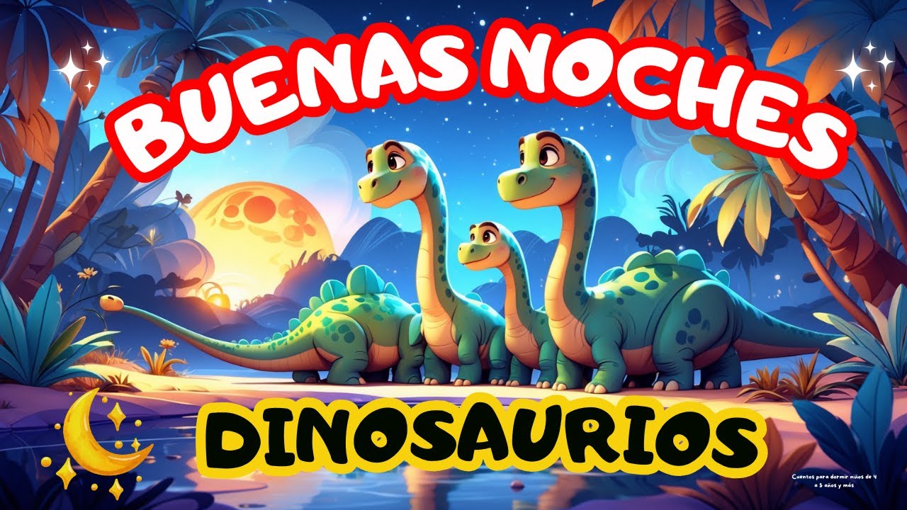 CUENTO PARA DORMIR NI&Ntilde;OS DE 4 A 5 A&Ntilde;OS | BUENAS NOCHES DINOSAURIOS | CUENTOS RELAJANTES PARA DORMIR