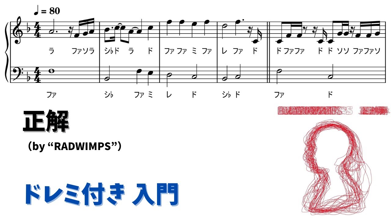 【ピアノ入門】正解 Level.1【ドレミ付き無料楽譜】