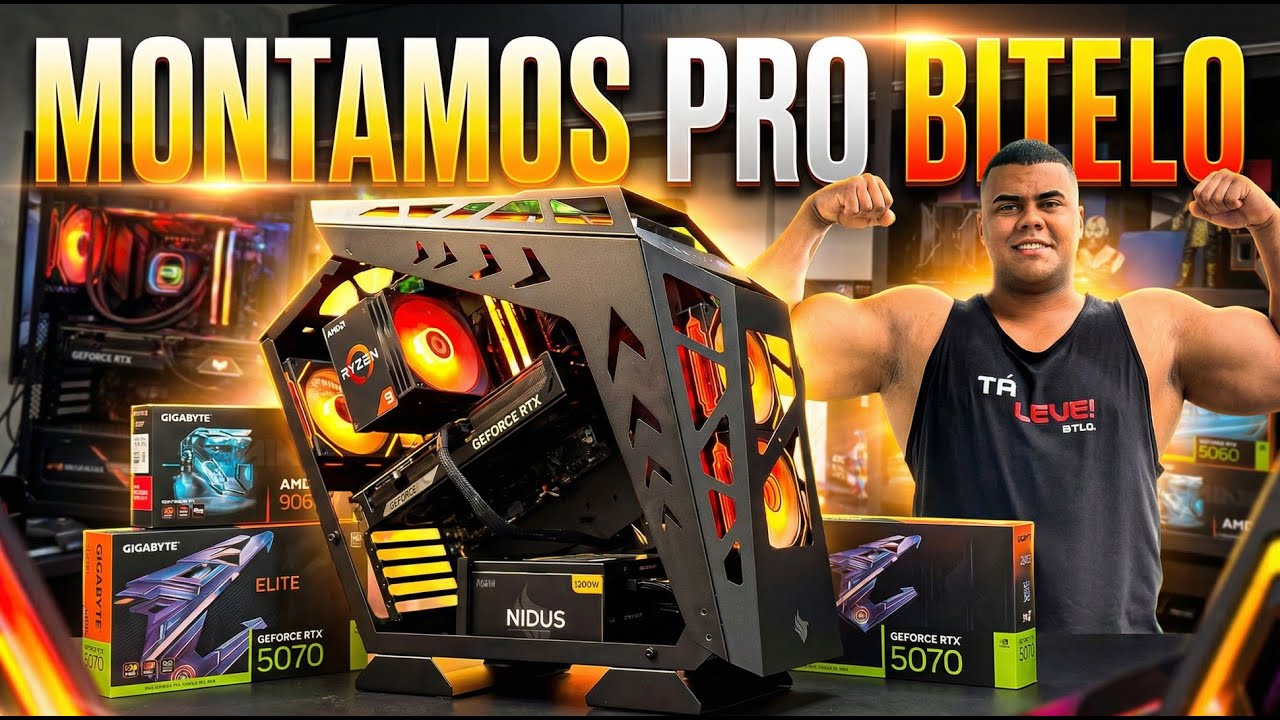 Montamos o Super PC GAMER do @Bitelonatural!!! Jogar e Editar em ALTA QUALIDADE