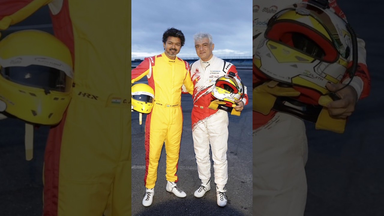 Vijay Surprises Fans in Racing Suit! Ajith & Vijay&rsquo;s Viral Race Moment 🔥