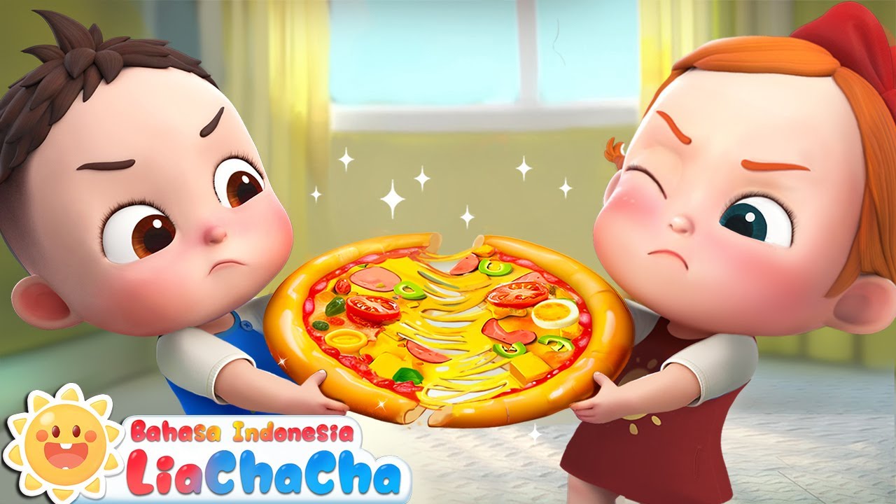 Bagikan Pizza yang Lezat | Mengiris Pizza | Lagu Pizza | Lagu Anak-anak | LiaChaCha Bahasa Indonesia