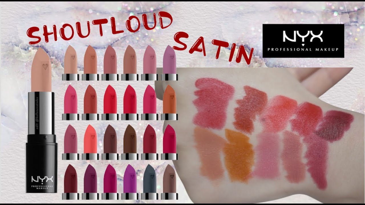 Swatches & Reviews [NYX] SHOUTLOUD SATIN LIPSTICK💄