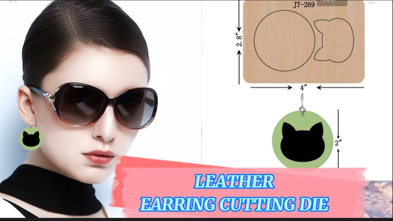 LEATHER EARRING CUTTING DIE |wood block cutting  die |sizzix compatible