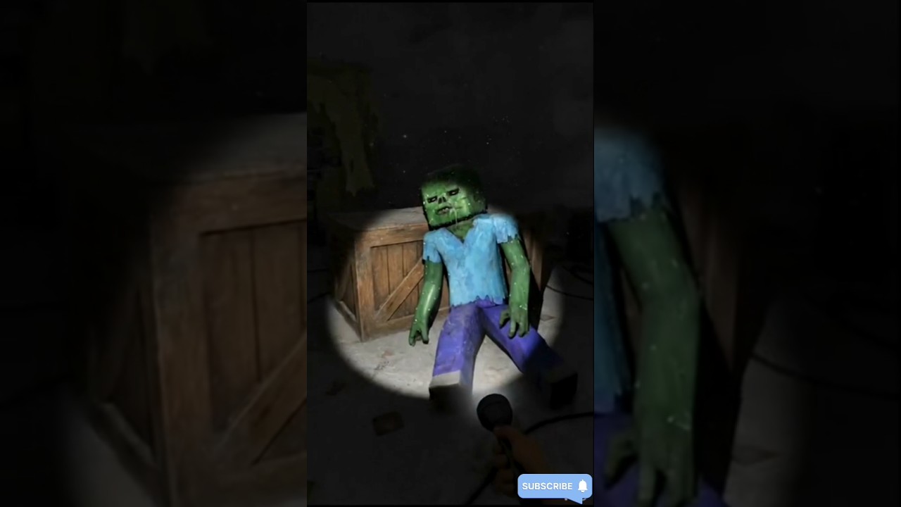Zombie Who Didn't Attack.. The Dark of Night in Minecraft!