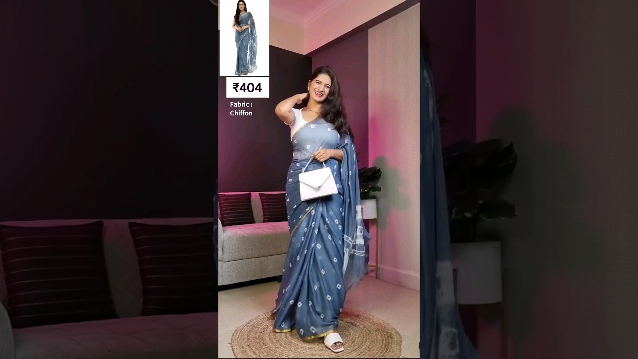 7 meesho farewell Saree | meehso chiffon saree haul #meeshosaree #meeshosareehaul #meeshohaul