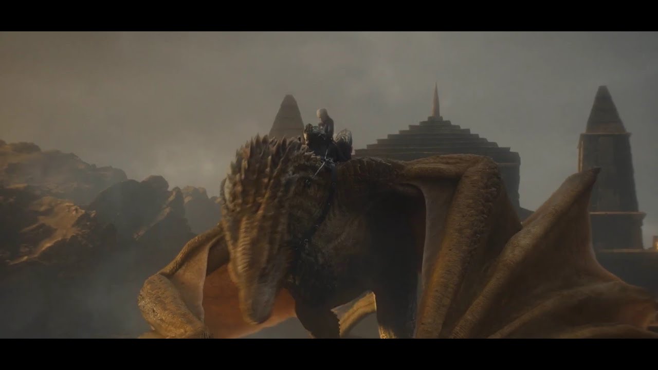 Syrax&rsquo;s Majestic Flight: A Stunning Dragon Scene | House of the Dragon