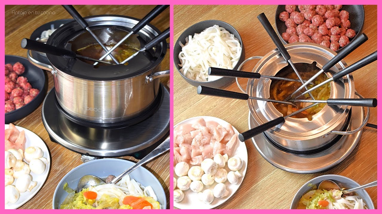 FONDUE DE CALDO al estilo Hot Pot 😋 Probando Fun Gourmetfondue Advance Fondue eléctrica de Cecotec