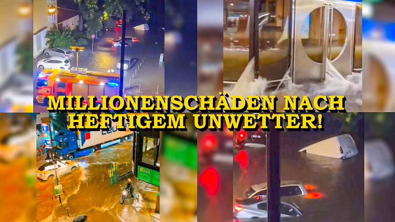 +++ MILLIONENSCHÄDEN NACH UNWETTER IN HESSEN +++ FRANKFURT WIRD ÜBERFLUTET | 500 FEUERWEHR EINSÄTZE
