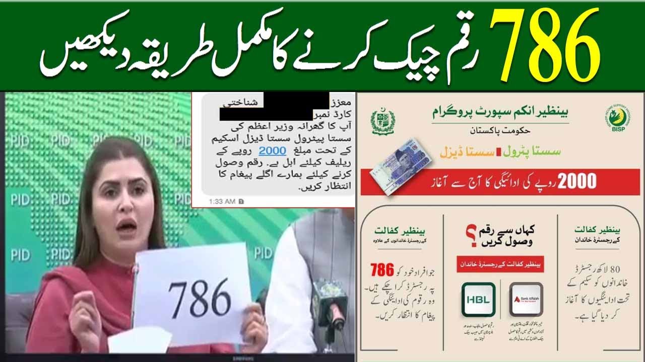 Check your payments 786 ehsaas program new method | Ehsaas program payments check