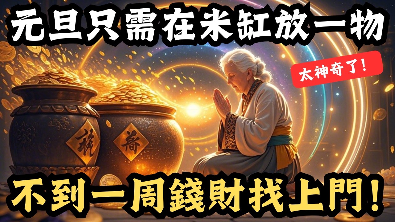 無論你有沒有錢，元旦只需在米缸裏放&ldquo;一物&rdquo;，不到一周錢財自己找上門！