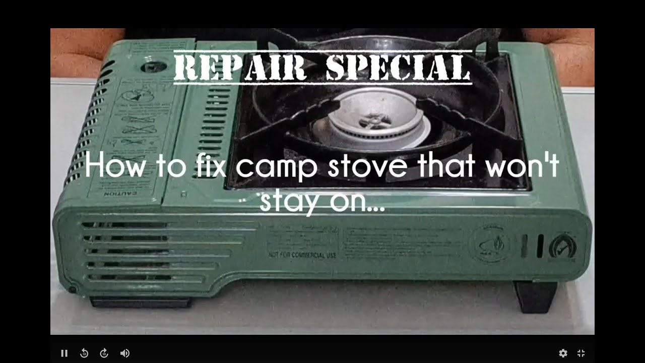How to repair camp stove with faulty safety lever problem