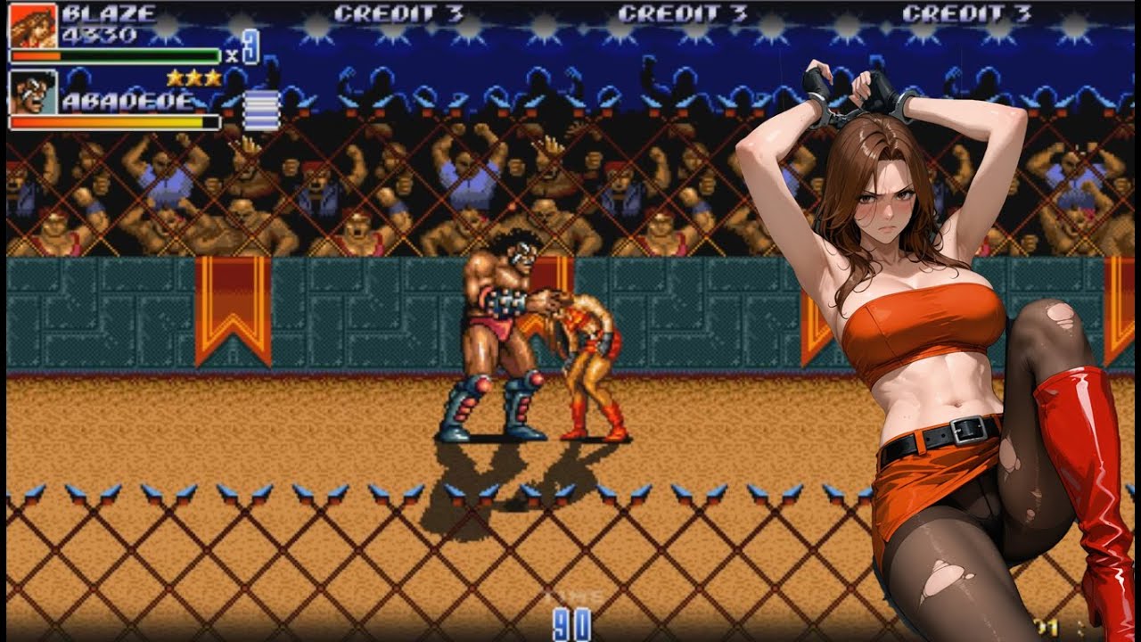 Streets of Rage 2X Blaze Fielding ryona  リョナ 01