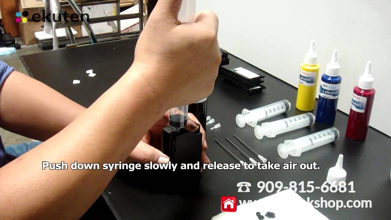 How to Cartridges Ink Refill HP Officejet Pro 8100, 8600, 8610, 8620, 8630
