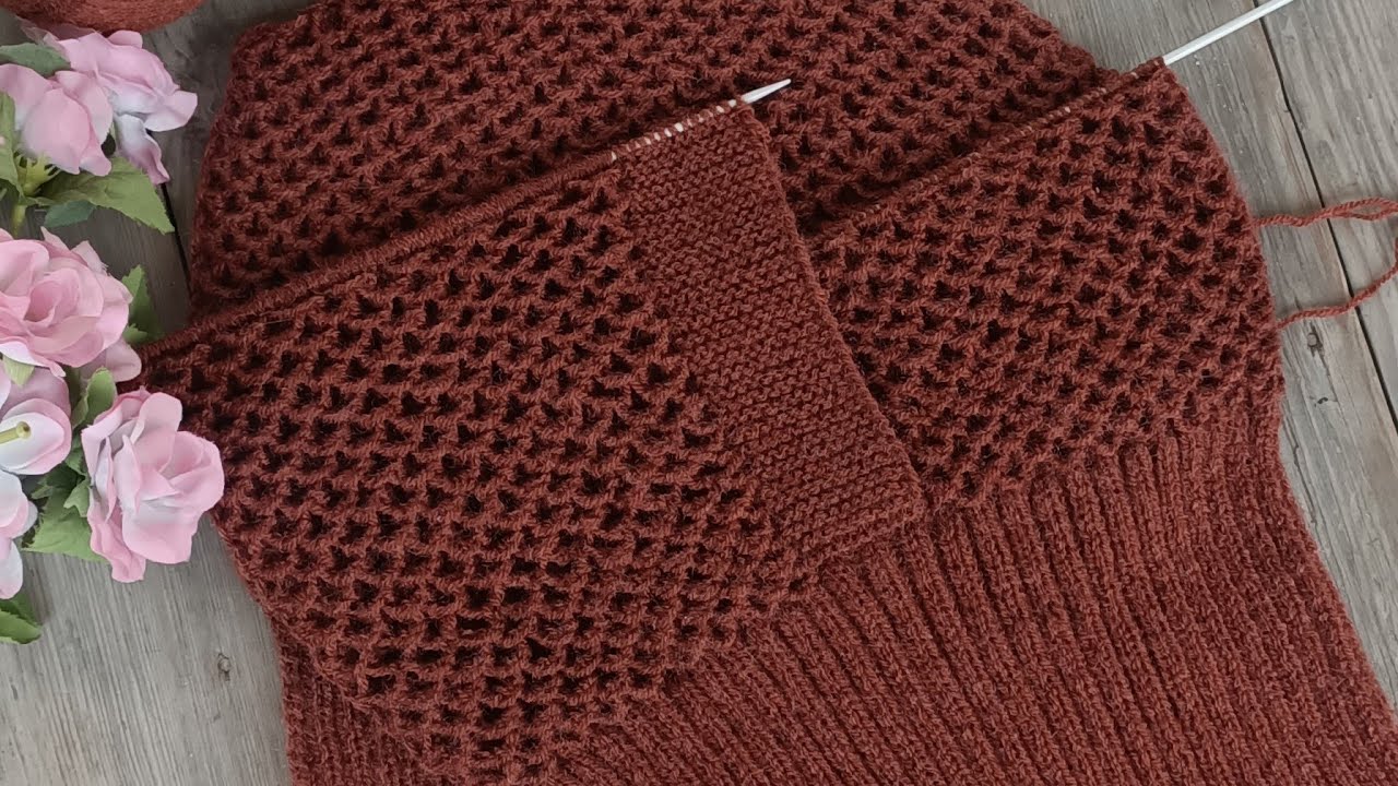 New knitting design/pattern #1222 for cardigan, sweater, jacket, frock ||in hindi||