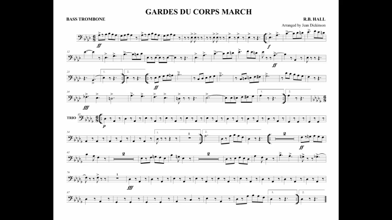 GARDES DU CORPS - BASS TROMBONE