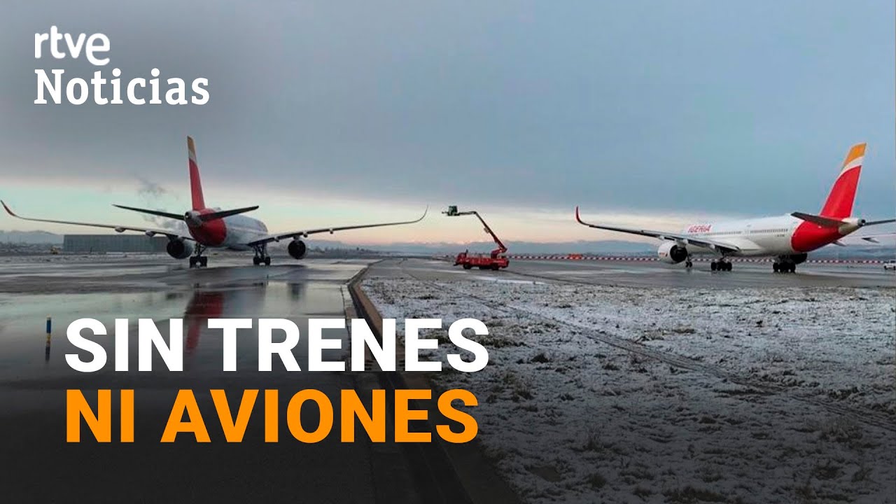 El AEROPUERTO de Barajas permanecerá CERRADO este sábado y tampoco habrá TRENES ni autobuses | RTVE