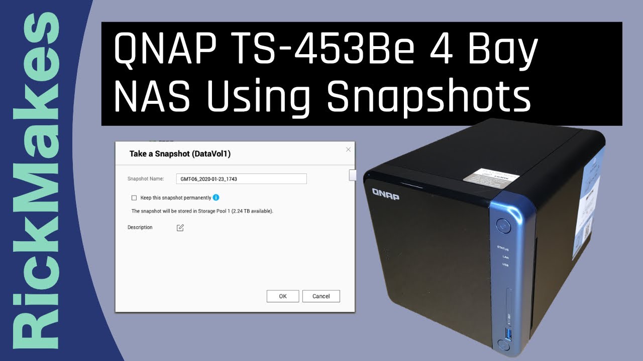 QNAP TS-453Be NAS с 4 отсеками и использованием моментальных снимков
