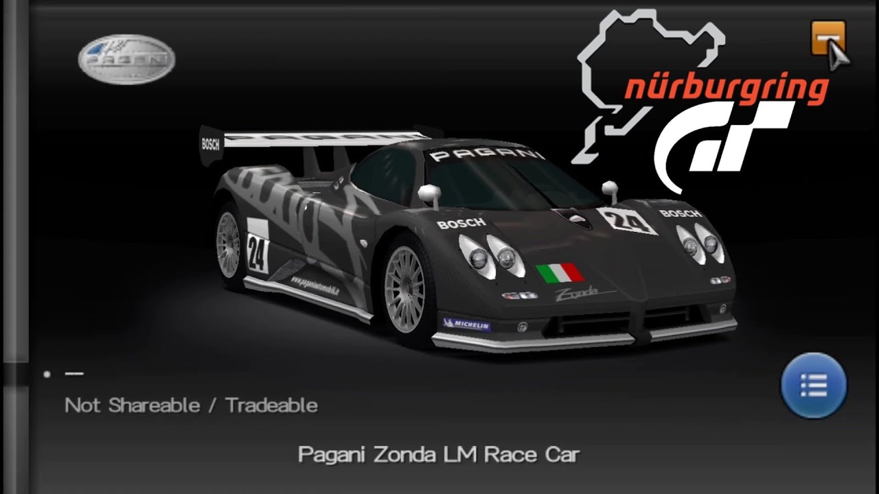 Gran Turismo PSP - Pagani Zonda LM Race Car @ Nürburgring