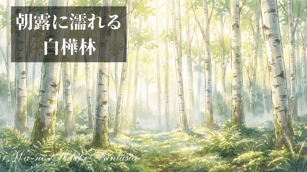 【浄化BGM】朝露に濡れる白樺林と鳥のさえずり 〜自律神経を整え心身をリセットするヒーリングBGM〜