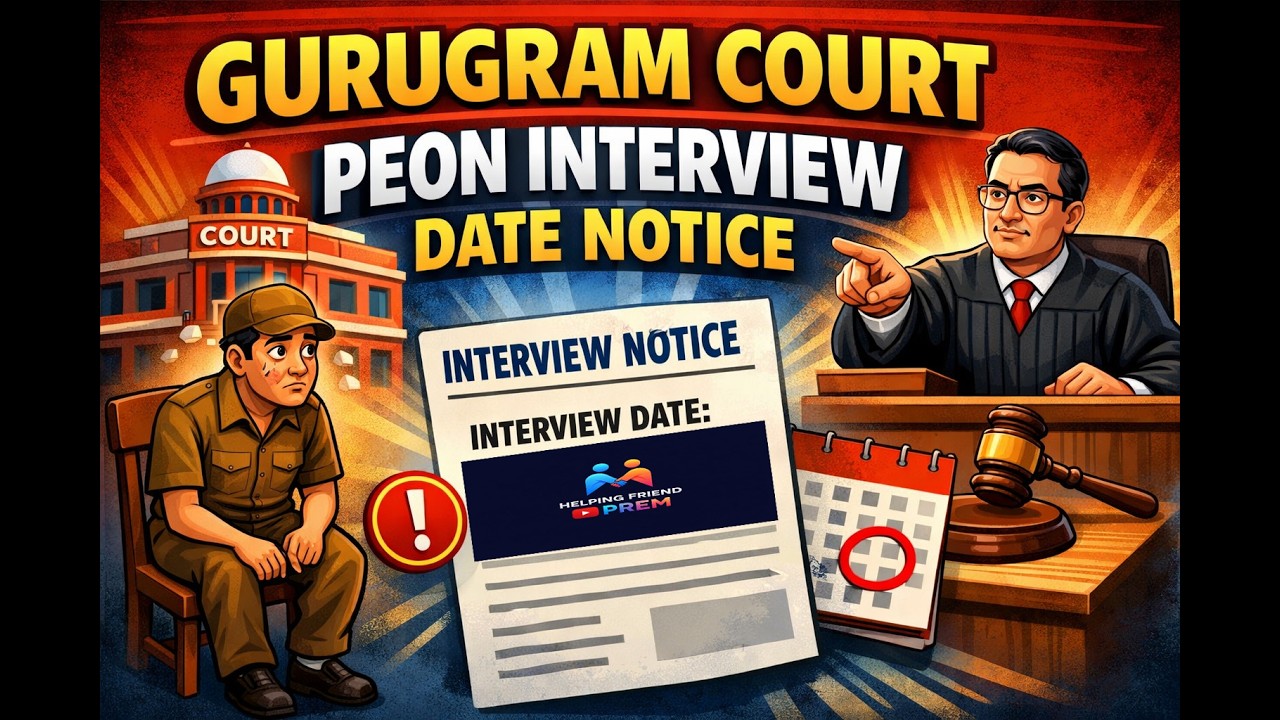 GURUGRAM DISTRICT COURT PEON INTERVIEW ELEGIBILITY AND DATE SHEDULED