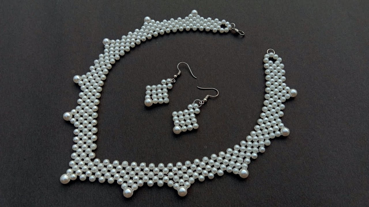 Victorian Necklace//Pearl Necklace Making Tutorial// Useful & Easy