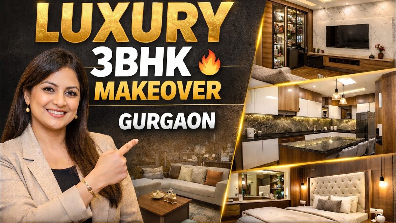 3 BHK Luxury Interior Design in Gurgaon | Complete Home Makeover at Corona Optus #interiordesign 