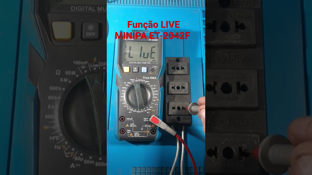 utilizando a fun&ccedil;&atilde;o LIVE do multimetro minipa ET-2042F