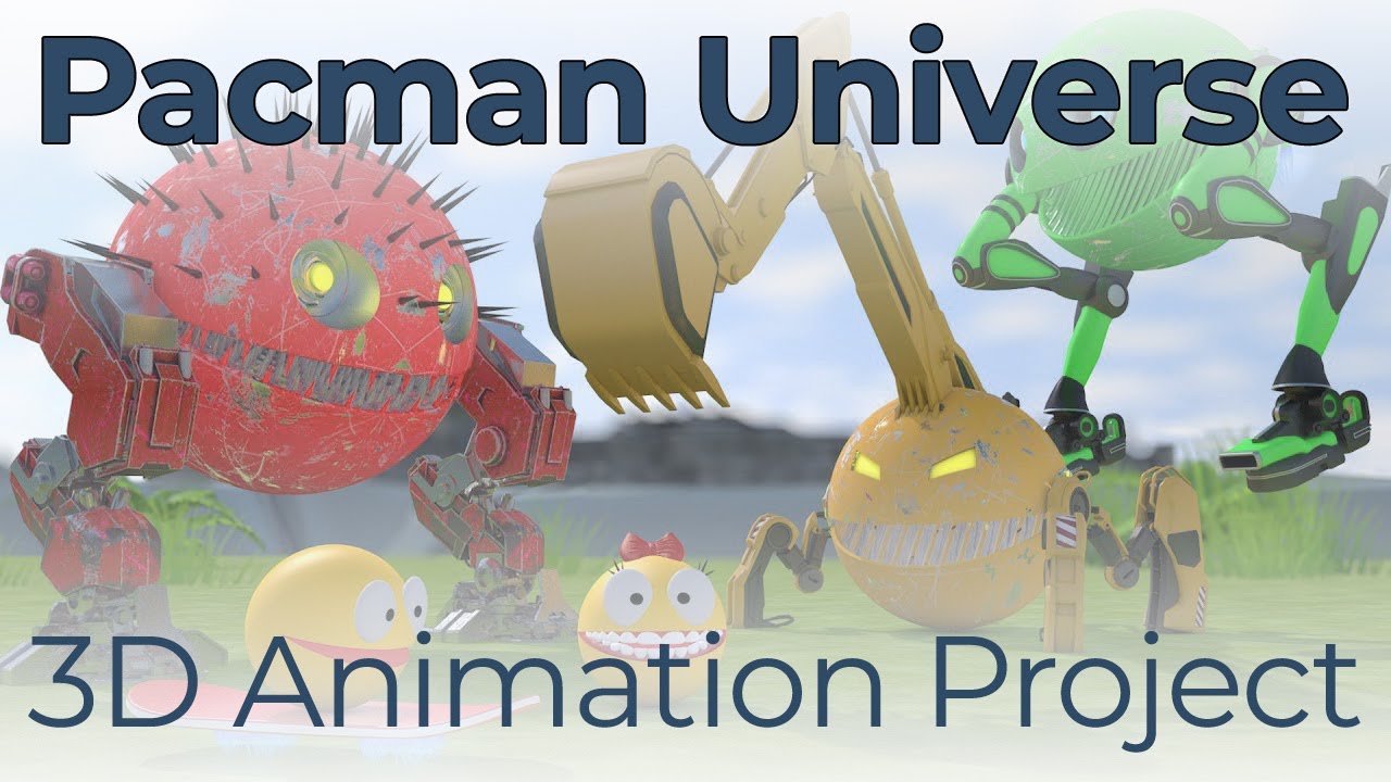 Pacman Universe &ndash; Futuristic Robotic Characters 3D Animation