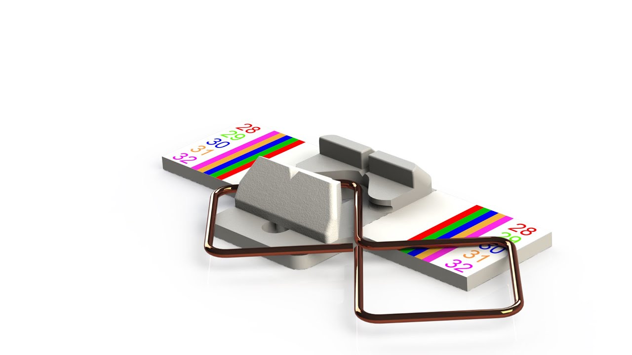 Biquad antenna bending device 3D printed
