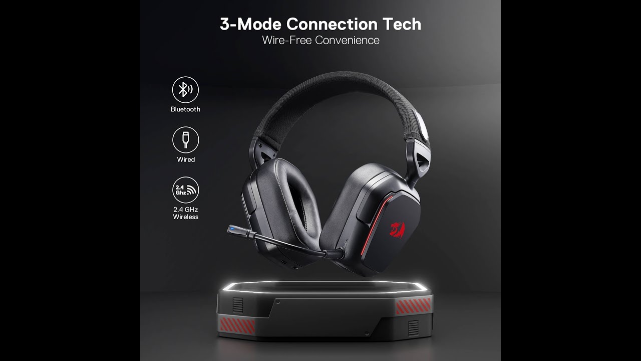 ReDragon H868 Headphone Unboxing | Wireless + Wired + Bluetooth adapter with detachable mic