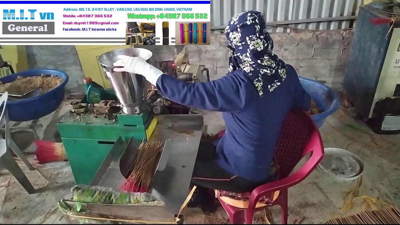 Sản xuất hương nhang xuất khẩu | Making incense stick for export
