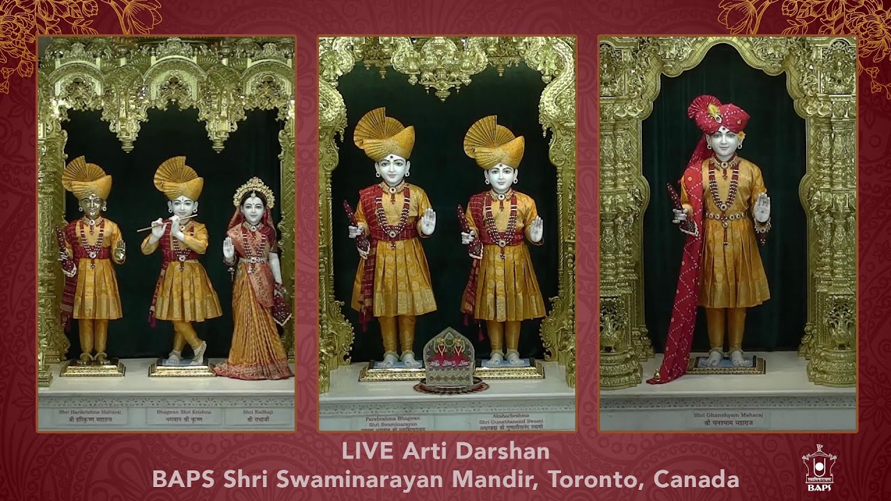 LIVE Sandhya Arti - BAPS Shri Swaminarayan Mandir - Toronto, Canada