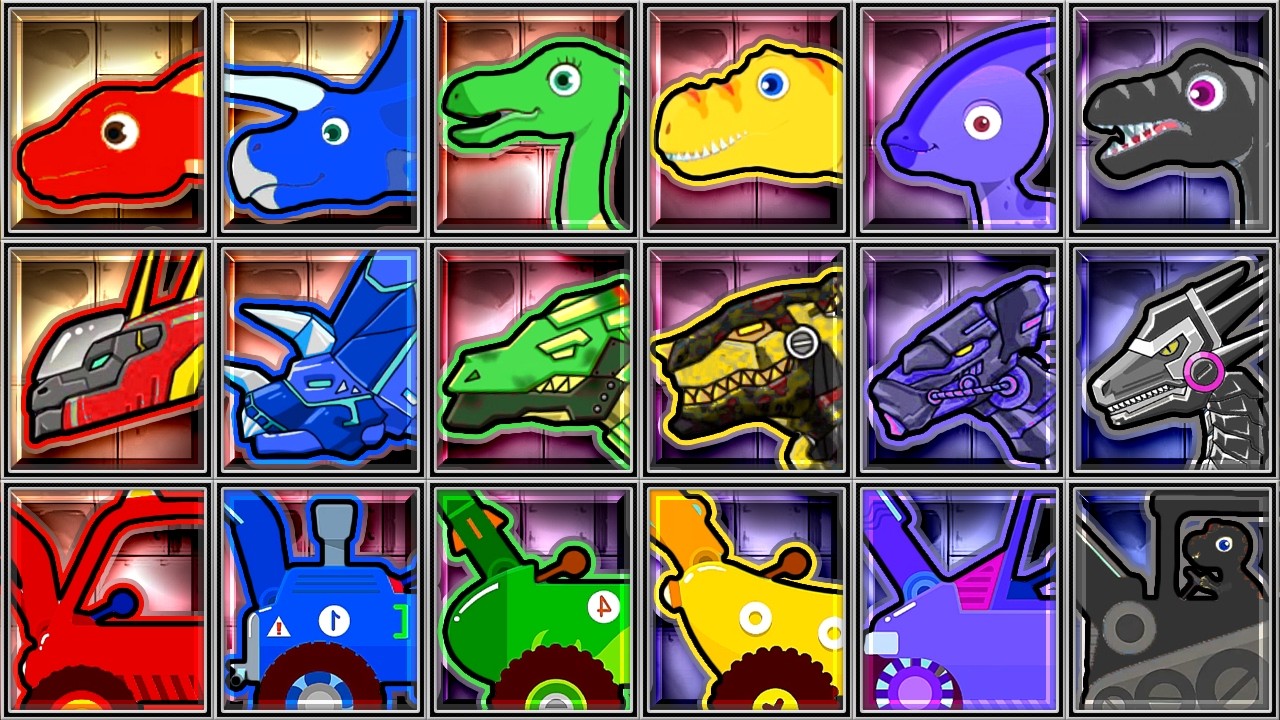 Dino Park, Dinosaur Digger, Dino Robot Corps: Amargasaurus Triceratops Troodon T-Rex Parasau Raptor