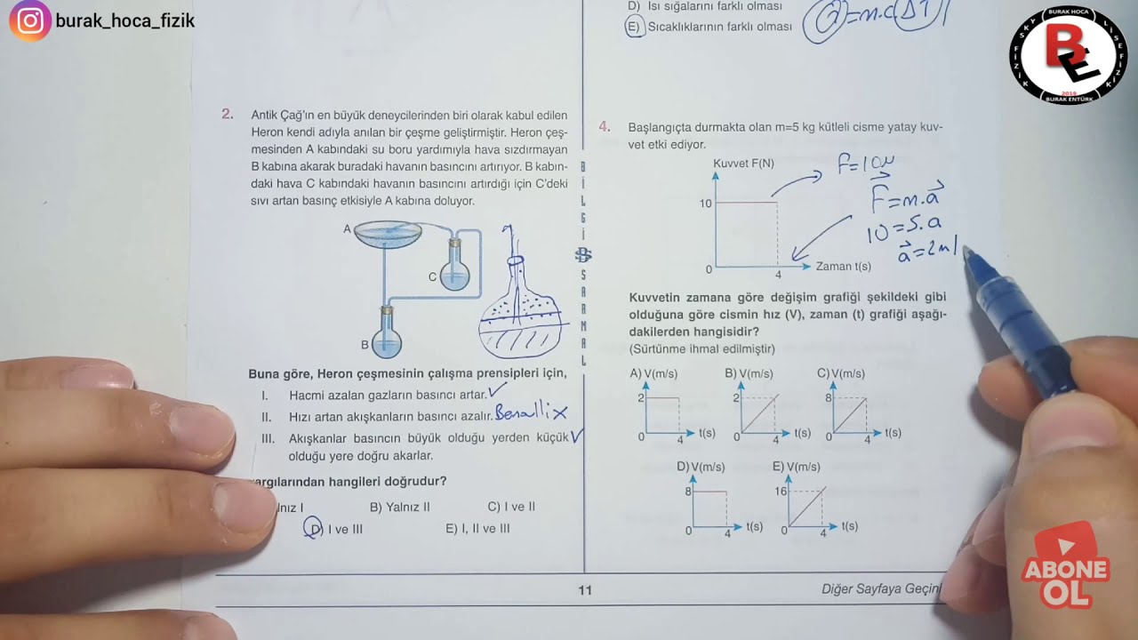TYT FİZİK Denemesi 5 Bilgi Sarmalı