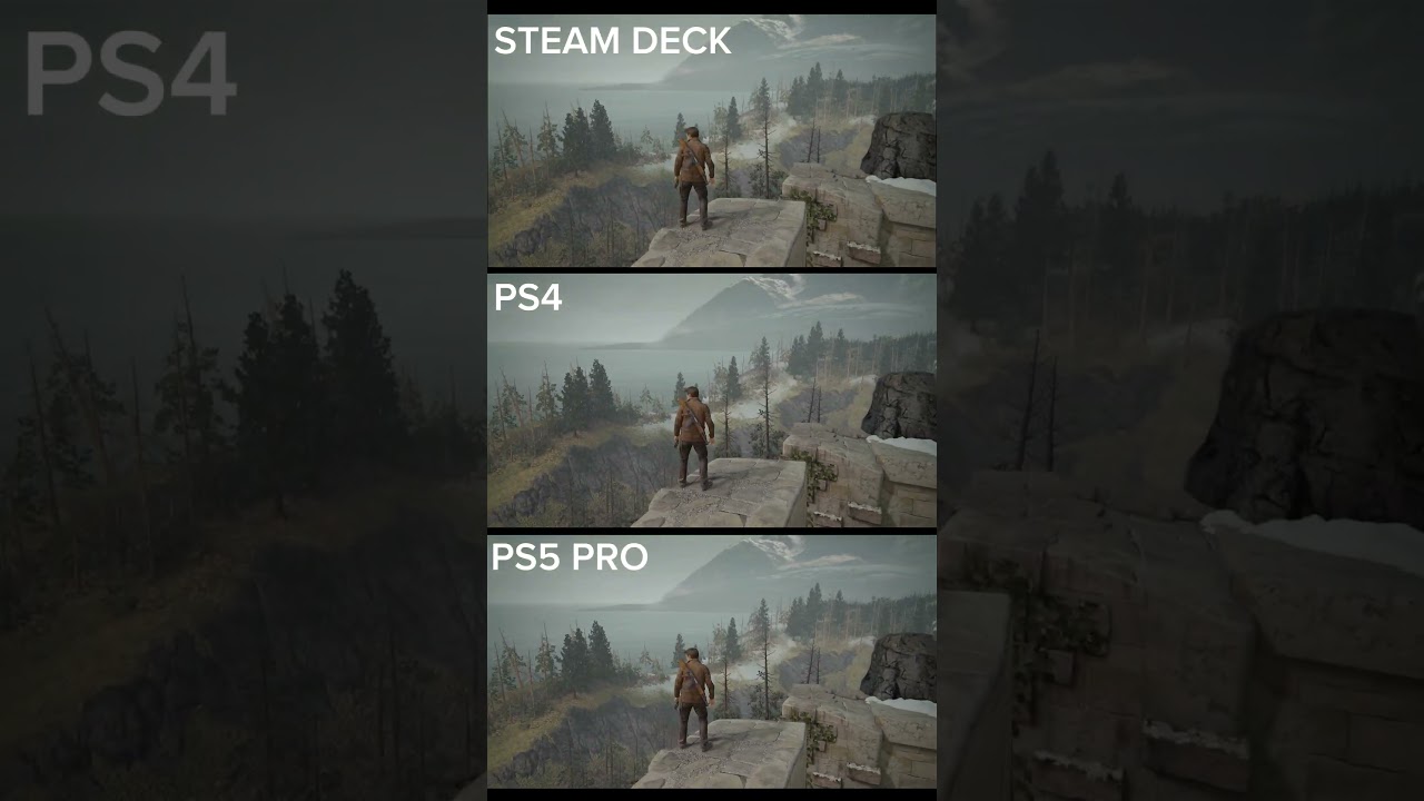 Steam Deck vs PS4 vs PS5 Pro ( Uncharted 4 )