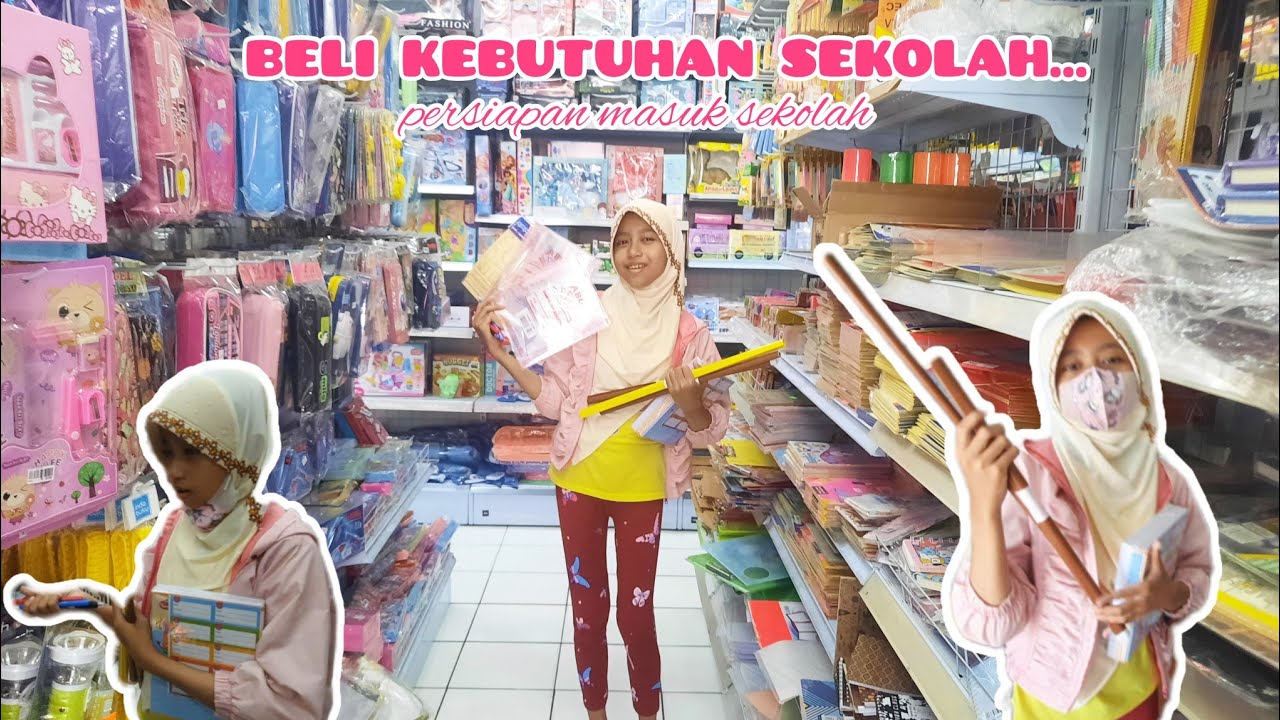 Beli peralatan dan perlengkapan sekolah | Persiapan masuk sekolah | Semangattt masuk sekolah 🥰💪