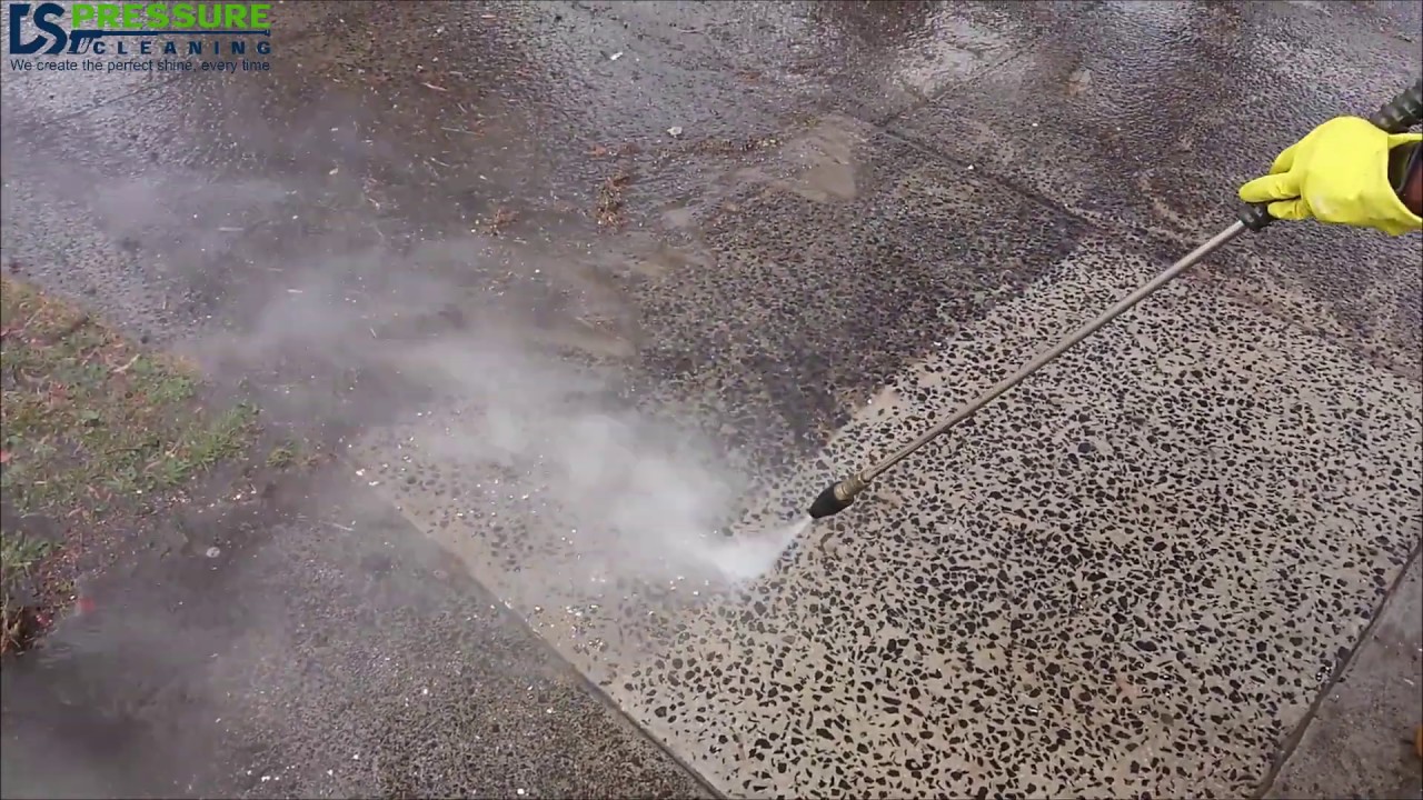 Concrete paver pressure cleaning