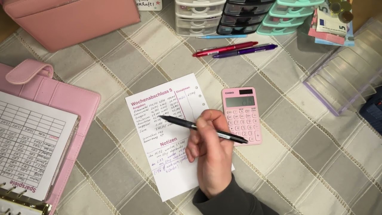 Budgetplanung 5 Wochenabschluss und Monatsabschluss für den Januar 2026