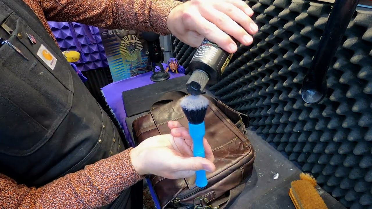 ASMR  |  HOW TO CLEAN LEATHER BRIEFCASE | SAMSONITE BRIEFCASE CLEANING | CONDITIONING | LEATHER CARE