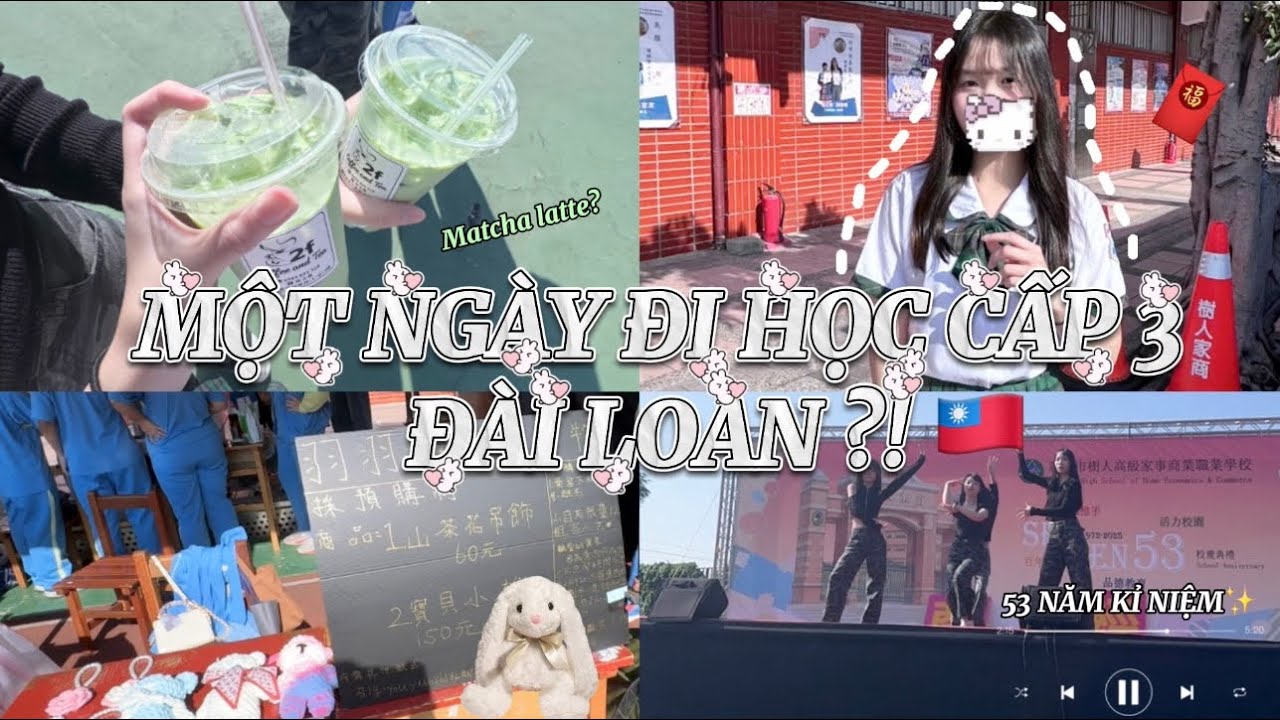 MỘT NGÀY ĐI HỌC CẤP 3 CỦA MÌNH 🇹🇼🏫⁉️(Ăn uống,Chơi,Mua sắm v.v...)